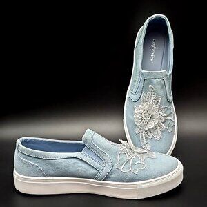 Comfortview The Skyla Light Blue Denim Slip-on Sneaker Women’s Size 10.5M